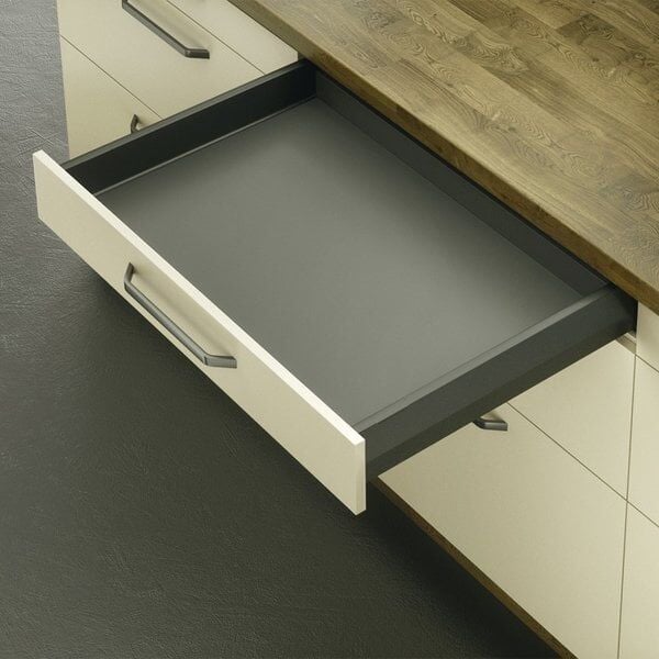 Hafele M. Box P Vis Cam İç Çekmece Bağlantı Elemanı, Antrasit Renk