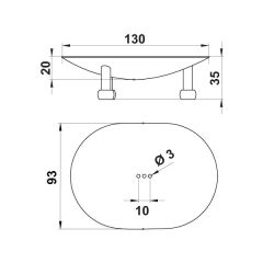 Hafele Sabunluk Abstract Parlak Krom Renk