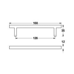 Hafele Mobilya Kulpu Lindsey2 128mm Mat Krom