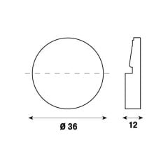 Hafele Ayna Tutucu Ø36mm Parlak Paslanmaz Çelik Görünümlü