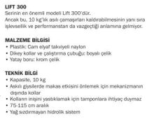Gardırop Asansörü Lift 300 75-115cm 10kg Siyah