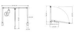 Gardırop Asansörü Lift 300 75-115cm 10kg Siyah
