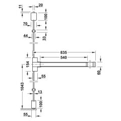 Hafele Esc Yatay/Düşey Kilitli Panik Bar Set, Mat P.Çelik Renk