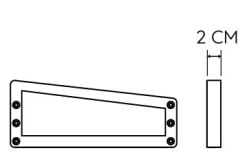 Gardırop Asansörü Lift 300 Kalınlaştırma Parçası 2cm Gri