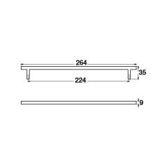Hafele Mobilya Kulpu Lindsey2 224mm Parlak Krom