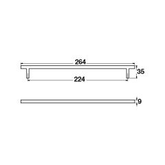 Hafele Mobilya Kulpu Lindsey2 224mm Parlak Krom