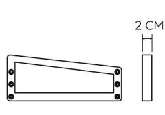 Gardırop Asansörü Lift 300 Kalınlaştırma Parçası 2cm Siyah
