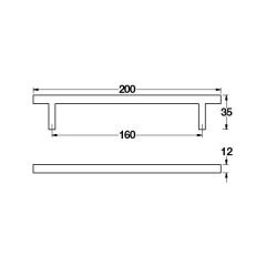 Hafele Mobilya Kulpu Lindsey2 160mm Parlak Krom