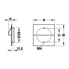 Hafele Gömme Kulp Archie 213mm Paslanmaz Çelik