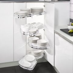 Hafele Lemans II Köşe Kiler Set Krom Sol 45/125cm