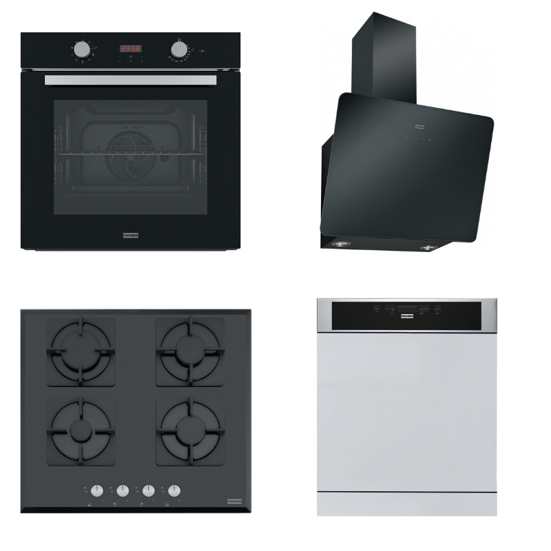 Franke Bulaşık Makineli Siyah Cam Set