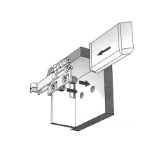 Hafele SC4 Kapak Kahverengi Plastik Sağ Yönlü