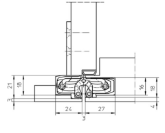Simonswerk Gizli Kapı Menteşesi TE 240 Satin Nikel 60 kg