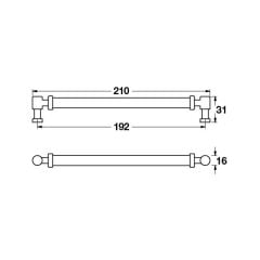 Hafele Mobilya Kulpu Vienna 192mm Antik Bronz