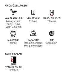 AGB Gizli Kapı Menteşesi 2.0 Eclipse Siyah Mat