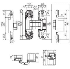 AGB Gizli Kapı Menteşesi 2.0 Eclipse Siyah Mat