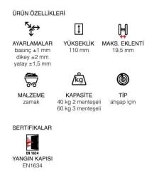 AGB Gizli Kapı Menteşesi 2.0 Eclipse Beyaz