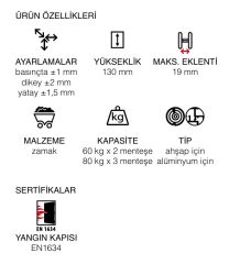 AGB Gizli Kapı Menteşesi 2.1 Eclipse Nikel Kaplama