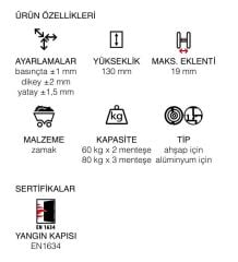 AGB Gizli Kapı Menteşesi 2.1 Eclipse Krom Mat
