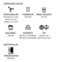AGB Gizli Kapı Menteşesi 2.1 Eclipse Siyah Mat
