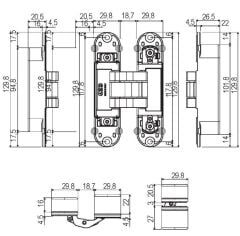 AGB Gizli Kapı Menteşesi 2.1 Eclipse Siyah Mat