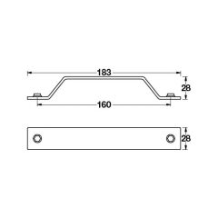Hafele Mobilya Kulpu Industry 160mm Mat Siyah