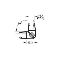 Hafele Mıknatıslı Cam Kapı Fitili 90 Derece 8-10/2500mm