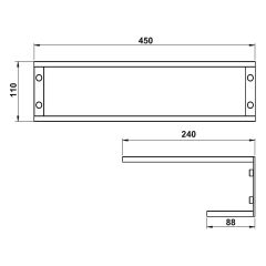 Hafele Raflı Havluluk Tove Köşeli Parlak Altın