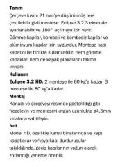 AGB Gizli Kapı Menteşesi 3.2HD Eclipse Siyah Mat