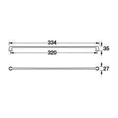 Hafele Mobilya Kulpu Moderno 320mm Antrasit