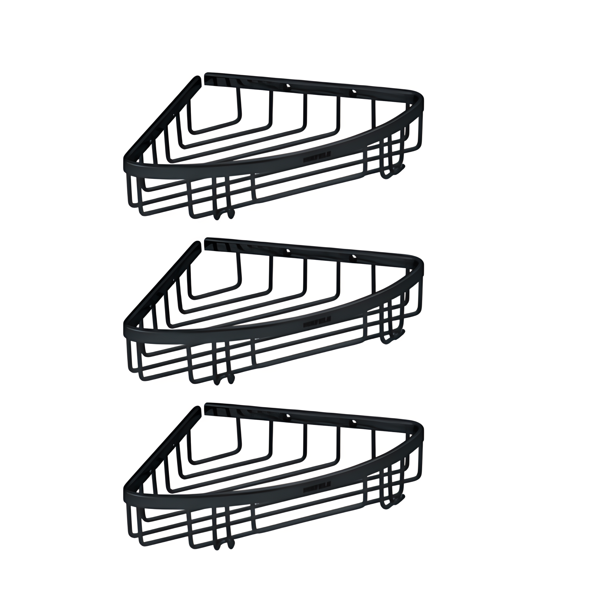 Hafele Köşe Süngerlik Üçlü Holk Mat Siyah