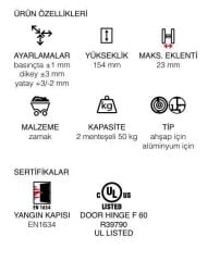 AGB Gizli Kapı Menteşesi 4.1 Eclipse Siyah Mat