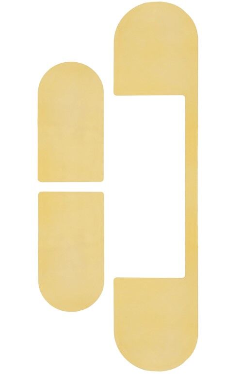 AGB Gizli Kapı Menteşesi Kapak Seti 4.1 Eclipse Emaye Pirinç Kaplama