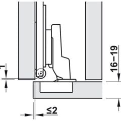 Hafele Slido F-Park71 16B/25B Kapak Montaj Seti