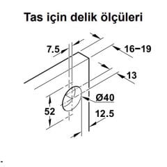 Hafele Slido F-Park71 16B/25B Kapak Montaj Seti