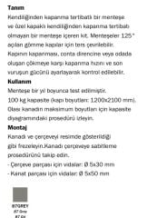 Ahşap Kapı Hidrolik Menteşe Gri