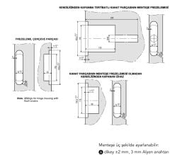 Ahşap Kapı Hidrolik Menteşe Gri