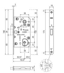 Agb Manyetik Kilit Oda Tipi 50/18mm Nikel