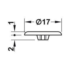 Hafele Minifix Kapak 15mm, Beyaz Renk (500 Adet)
