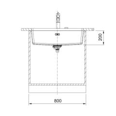 Franke Granit Eviye Tek Gözlü Damlalıksız Bx Maris Mrg 210/110-72 Oyster