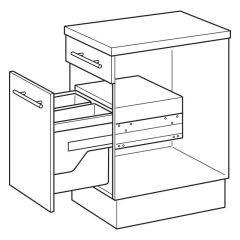 Hafele CARGO SYNCHRO 600 Çöp Kutusu (28+28 Litre)