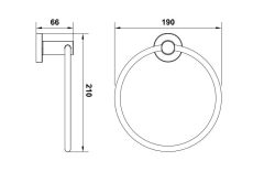 Hafele Halka Havluluk Ozo Duvara Mat Altın