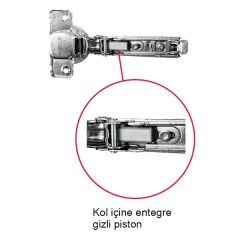 Hafele Metalla 110 Tas Menteşe Yavaşlatıcılı Düz 48/6