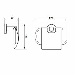 Kapaklı Tuvalet Kağıtlık, HAFELE OZO, Mat Altın