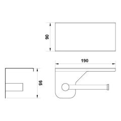 Hafele Tuvalet Kağıtlığı Ozo Etajerli Duvara Monte Mat Altın