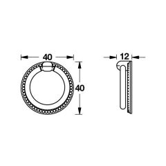 Hafele Düğme Kulp Tamar Jr. Antik Bronz