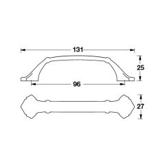 Hafele Mobilya Kulpu Kato 96mm Antik Gümüş