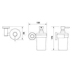 Hafele Sıvı Sabunluk Ozo Duvara Monte Mat Altın
