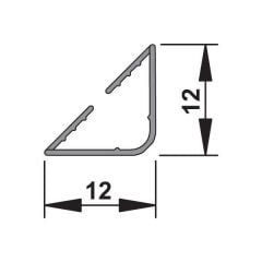 Hafele Yangın Fitili 12X12X2100mm Siyah Renk