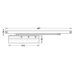 Hafele DCL84 Kapı Kapatıcı F EN3, Parlak Pirinç